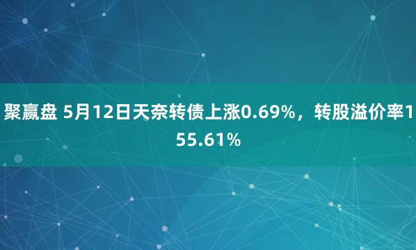 聚赢盘 5月12日天奈转债上涨0.69%，转股溢价率155.61%
