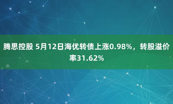 腾思控股 5月12日海优转债上涨0.98%，转股溢价率31.62%